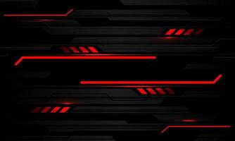 Abstract technology red light black circuit cyber futuristic grey metallic design modern background vector