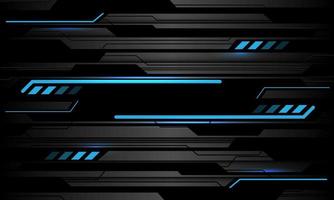 Abstract technology blue light black circuit cyber futuristic grey metallic design modern background vector