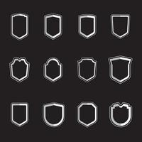 Simple Shield Icon Set vector