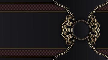 luxury ornamental mandala, dark and gold, design vector