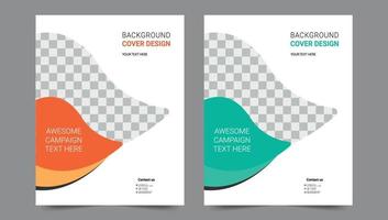 Cover template flyer design vector background