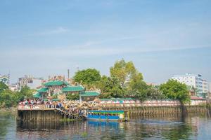 Phu Chau Temple . A temple floating on Vam Thuat river between district 12 and Go Vap photo