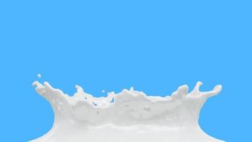 Milk Splash with Droplets on Background photo