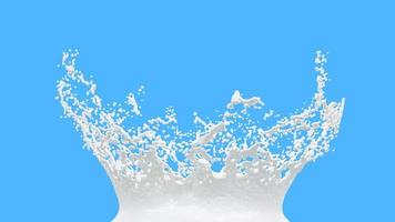 Milk Splash with Droplets on Background photo