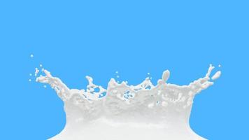 Milk Splash with Droplets on Background photo