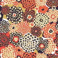 Abstract seamless floral pattern with flowers, dots, leaves. Chaotic flowing dotted petals. Artistic stylish tiled  background. vector