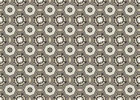 Abstract mosaic seamless pattern. Stylish floral line arab ornament in geometric muslim style vector