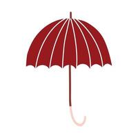 Hand drawn illustration of fashion umbrella. Isolated element on white background vector