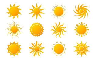 Sun Icon Set vector