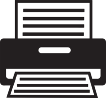 diseño de símbolo de signo de icono de impresora png