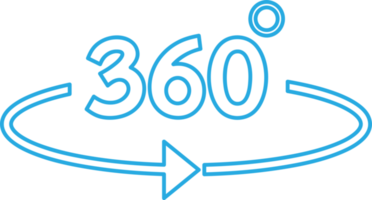 eenvoudig 360 graden pictogramtekenontwerp png