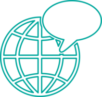 wereldbol pictogram teken symbool ontwerp png