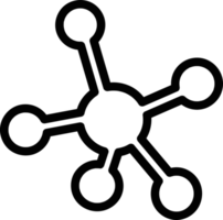 diseño de símbolo de signo de icono de enlace de red social png