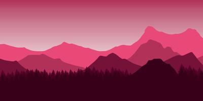 Vector illustration Background with Mountains