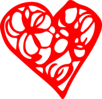 Heart hand draw icon sign design png