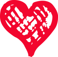 Hand drawn heart icon sign design png