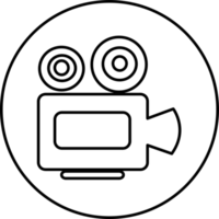 design del segno dell'icona della fotocamera del cinema png