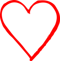 Hand draw Heart icon love sign design png