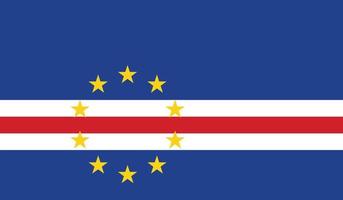 vector illustration of Cape Verde flag.