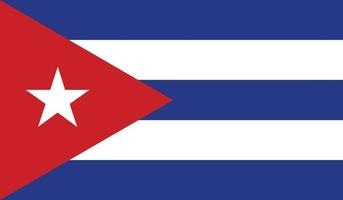 ilustración vectorial de la bandera cubana. vector