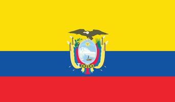 ilustración vectorial de la bandera de ecuador. vector