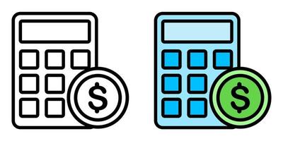 ilustración vectorial gráfico de calculadora, moneda, icono de dólar vector