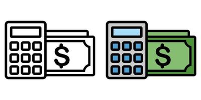 ilustración vectorial gráfico de calculadora, finanzas, icono de ingresos vector