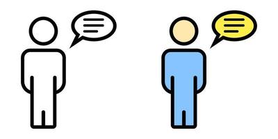 Illustration Vector Graphic of Chat, person, talk Icon