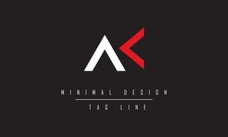 AK or KA Logo Design Vector Art Illustration
