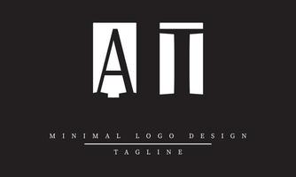 IA or AI Minimal Logo design Vector