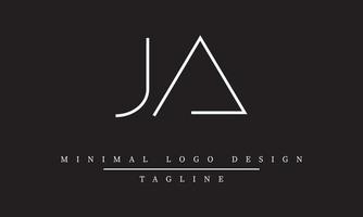 IA or AI Minimal Logo design Vector