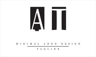 IA or AI Minimal Logo design Vector