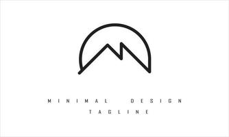 AN or NA Minimal Logo Design Illustration vector