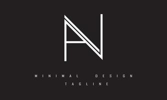 AN or NA Minimal Logo Design Illustration vector