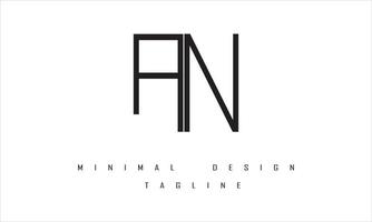 AN or NA Minimal Logo Design Illustration vector