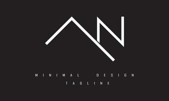 AN or NA Minimal Logo Design Illustration vector