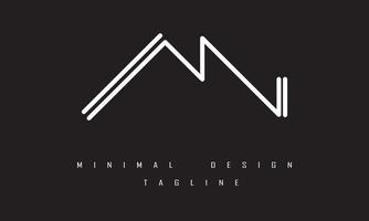 una o una ilustración de diseño de logotipo mínimo vector