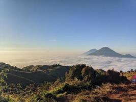 the view on the mountain prau photo