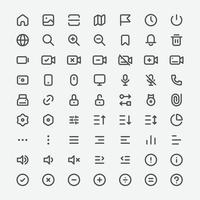 Minimal user interface vector icon set. Vector illustration user interface sign symbol icon concept.