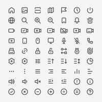 Minimal user interface vector icon set. Vector illustration user interface sign symbol icon concept.