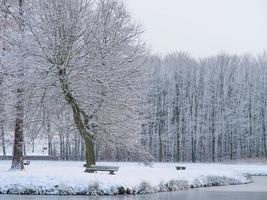 winter time at a castle in germany photo