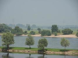 Xanten city and the river rhine photo