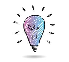 Light Bulb. Concept and ideas, hand-drawn illustration. Vector. vector