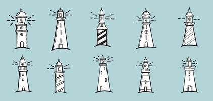 Lighthouse. Flat design, vector illustration.