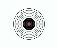 Target Shooting with Red Centre, Vector