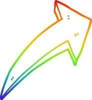 rainbow gradient line drawing cartoon arrow vector