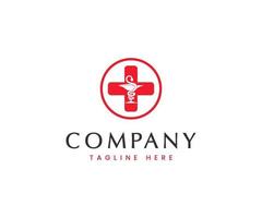 Medical cross logo vector design template