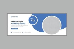 Corporate business digital agency for social media cover banner template vector