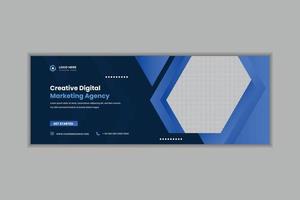 Digital marketing cover and web banner template for Social Media Post vector