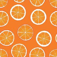 Orange summer pattern. Seamless vector with slice of citrus fruits. Juicy, sour fruits lemonade. For cocktail, orange juice print